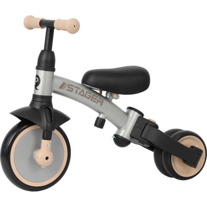Детский велосипед QPlay Stager 3 в 1 з ручкою, біговел, Black (T80STAGERBlack) изображение 3
