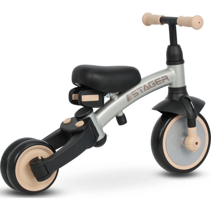 Детский велосипед QPlay Stager 3 в 1 з ручкою, біговел, Black (T80STAGERBlack) изображение 4
