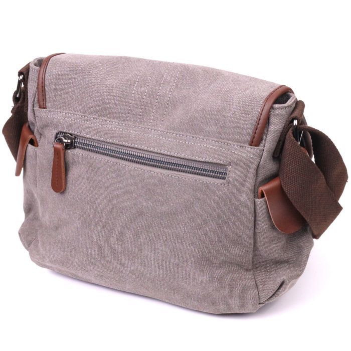 Сумка Vintage Мужская из текстиля Серая (21248) изображение 2