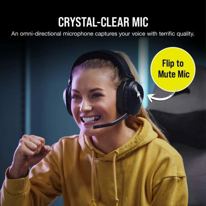 Наушники Corsair HS55 Wireless Gaming Dolby 7.1 Carbon (CA-9011280-EU) изображение 9