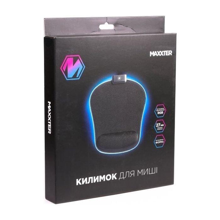 Килимок для мишки Maxxter MMP-LEDPAD-BK RGB Black (MMP-LEDPAD-BK) зображення 4