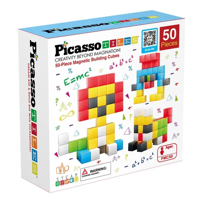 Конструктор Picasso магнитный Tiles Building Cubes 50 деталей (817338023645)