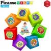 Конструктор Picasso магнитный Tiles Building Cubes 50 деталей (817338023645) изображение 6