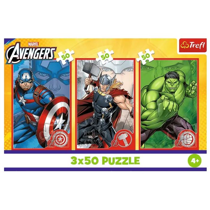 Пазл Trefl The Avengers Ваш герой 3x50 (5900511348910) изображение 5