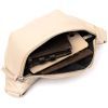 Сумка Grande Pelle Кожаная на пояс Бежевая (11357) изображение 6