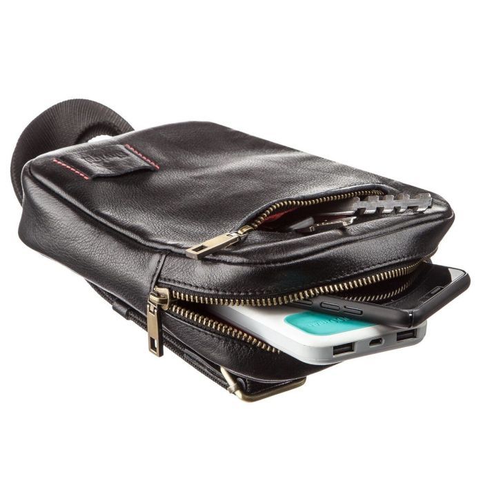 Сумка Shvigel Чоловіча шкіряна Чорна (19102) зображення 3