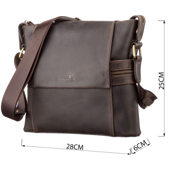 Сумка Shvigel Кожаная Коричневая (11097) изображение 4