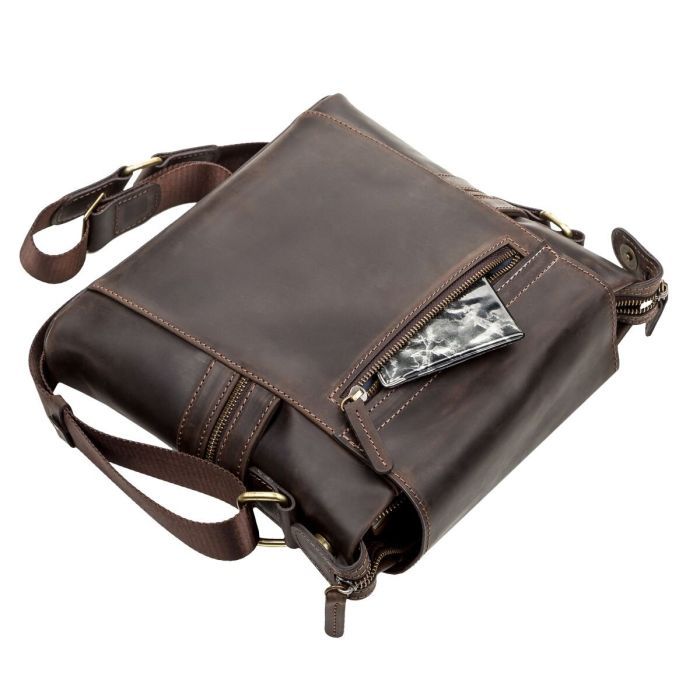 Сумка Shvigel Кожаная Коричневая (11097) изображение 7