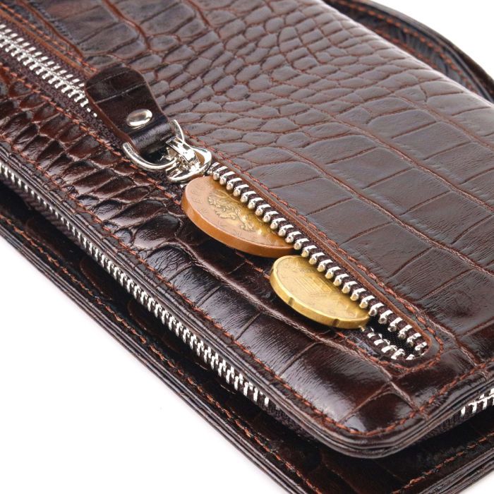 Портмоне Canpellini З натуральної шкіри Коричневе (21536) зображення 8