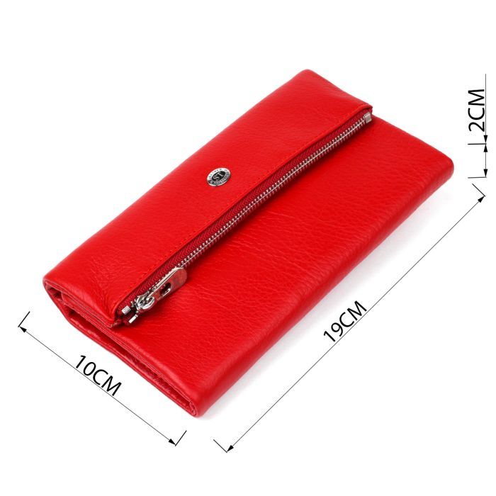 Гаманець ST Leather Шкіряний Червоний (20091) зображення 3