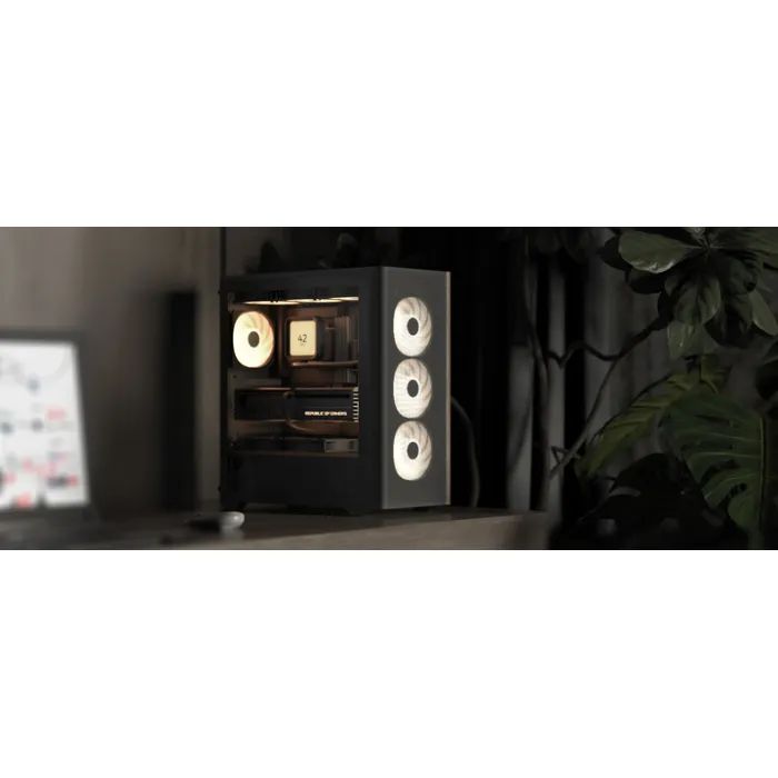 Корпус AeroCool D501A-G-BK-v2 Black (ACCM-DS01043.11) изображение 7