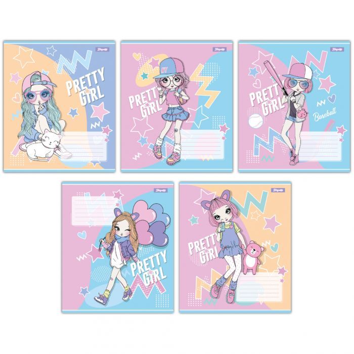 Тетрадь 1 вересня Pretty girl А5 12 листов линия (767221)