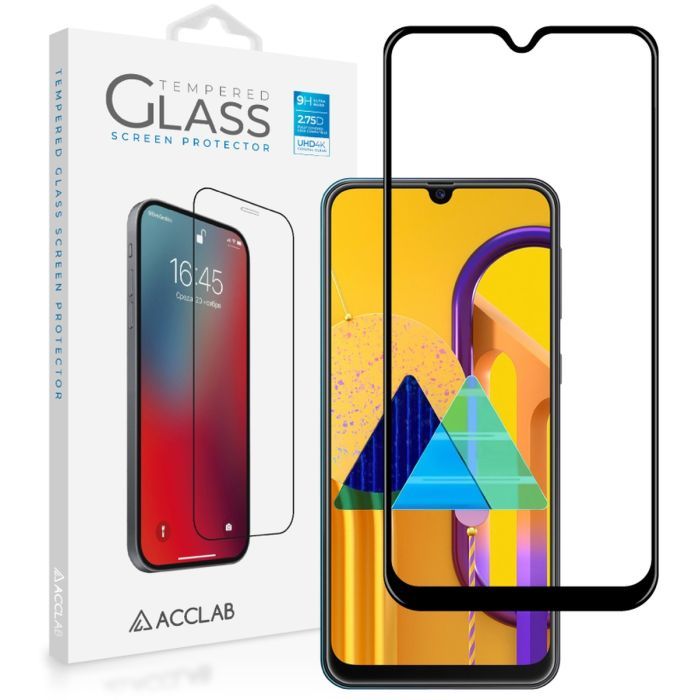 Стекло защитное ACCLAB Full Glue Samsung M30s Black (1283126508646)