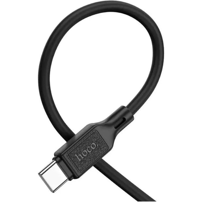 Дата кабель USB-C to USB-C 1.0m Cool silicone X90 black HOCO (6931474788443) изображение 2