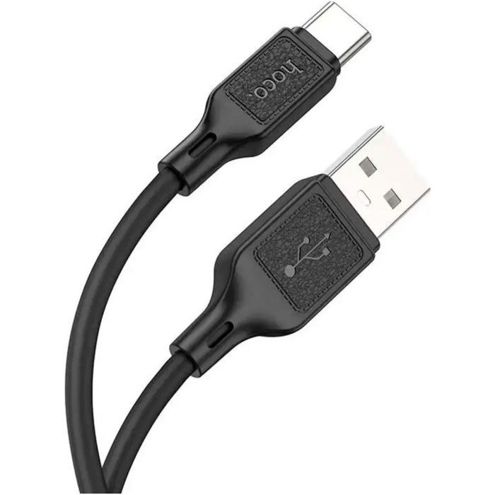 Дата кабель USB-C to USB-C 1.0m Cool silicone X90 black HOCO (6931474788443) изображение 3