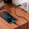 Дата кабель USB-C to USB-C 1.0m Cool silicone X90 black HOCO (6931474788443) изображение 6