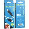 Дата кабель USB 2.0 AM to Lightning 1.0m 2.4A silicone BX42 white BOROFONE (6931474736734) изображение 3