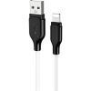 Дата кабель USB 2.0 AM to Lightning 1.0m 2.4A silicone BX42 white BOROFONE (6931474736734)