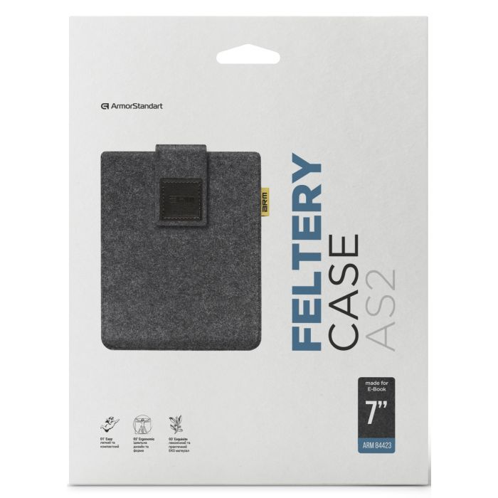 Чехол для электронной книги Armorstandart Feltery AS2 для E-Book 7 Black (ARM84423) изображение 2