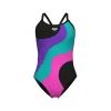 Купальник Arena Multi Slices Swimsuit Lightdro 008094-598 чорний, бузковий, бірюзовий, рожевий 40 (3468337399681) изображение 3