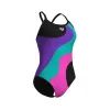 Купальник Arena Multi Slices Swimsuit Lightdro 008094-598 чорний, бузковий, бірюзовий, рожевий 40 (3468337399681) изображение 4
