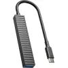 Концентратор XO USB-C 4-in-1 порти XO HUB014B.black (HUB014B.black) зображення 2