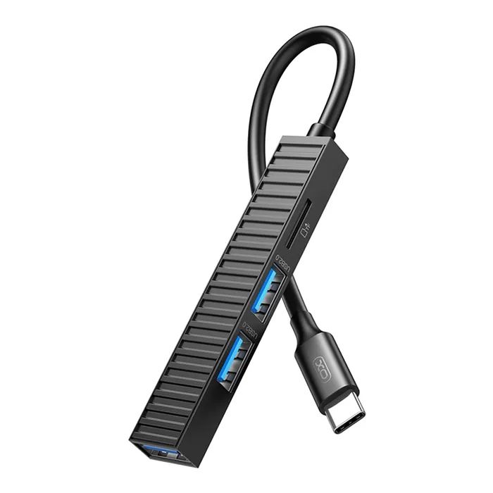 Концентратор XO USB-C 4-in-1 порти XO HUB014B.black (HUB014B.black) зображення 3