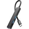 Концентратор XO USB-C 4-in-1 порти XO HUB014B.black (HUB014B.black) зображення 3