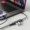Концентратор XO USB-C 4-in-1 порти XO HUB014B.black (HUB014B.black) зображення 5