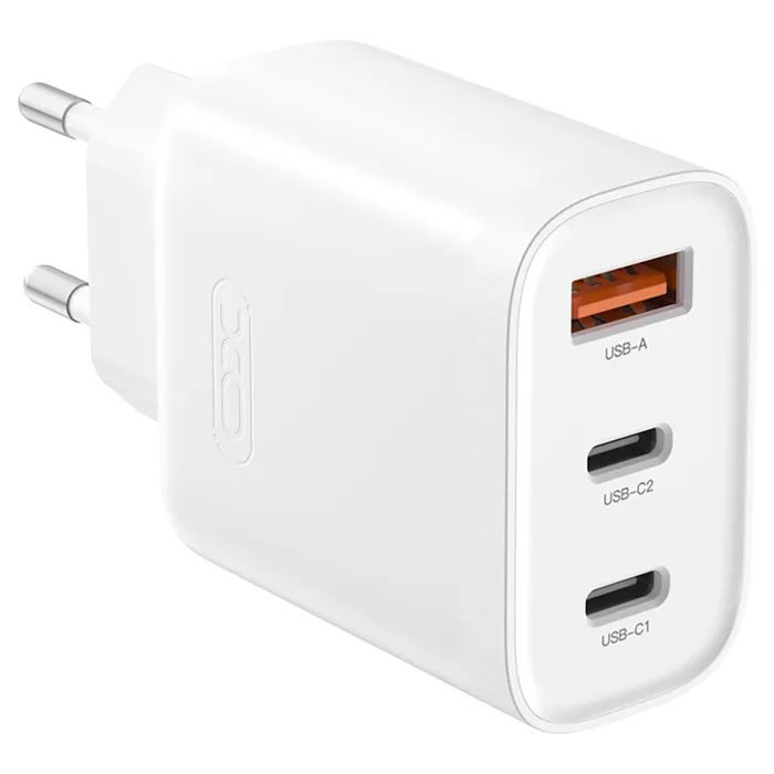 Зарядное устройство XO L117 2xUSB-C PD45W + 1xUSB-A QC3.0 White (L117.white)