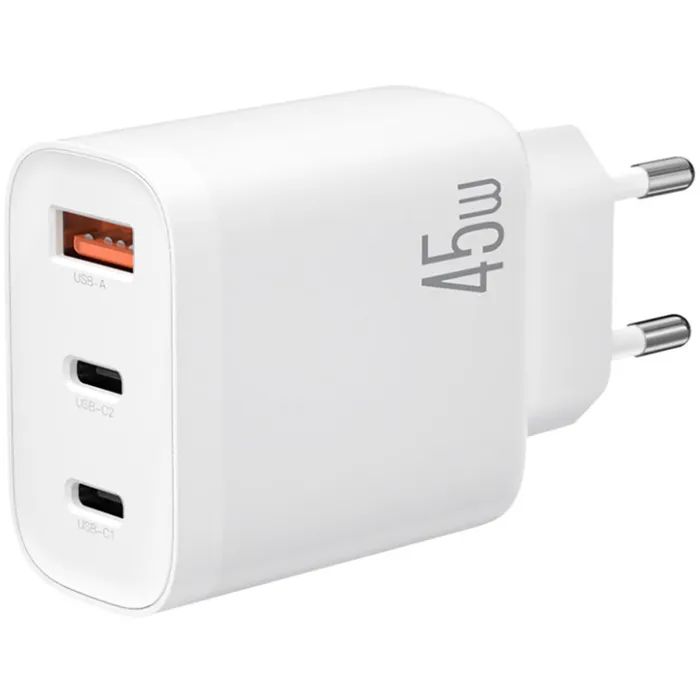 Зарядное устройство XO L117 2xUSB-C PD45W + 1xUSB-A QC3.0 White (L117.white) изображение 2