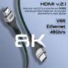Кабель мультимедийный HDMI to HDMI 5.0m v2.1 grey Promate (primelink8k-500.grey) изображение 4