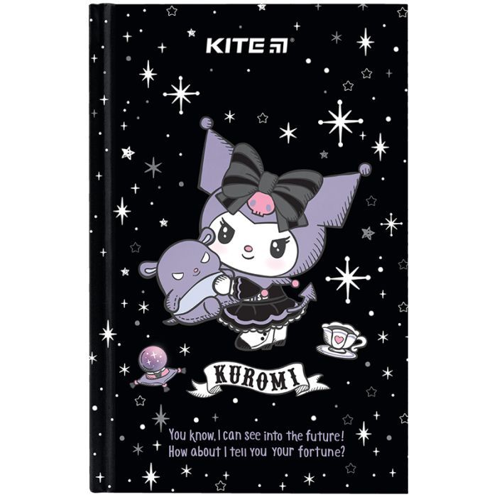 Блокнот Kite А6 Kuromi, тверда обкладинка, 80 аркушів, клітинка (HK24-199-1)