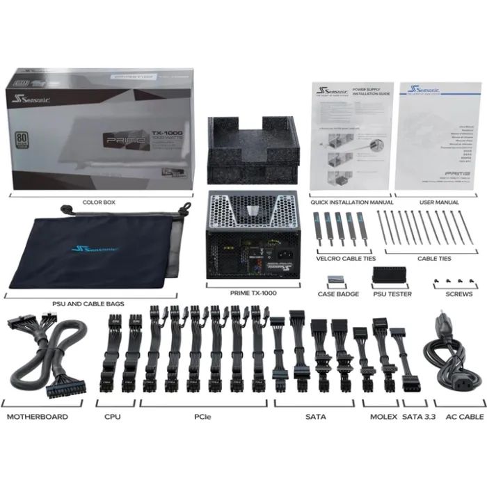 Блок питания Seasonic 1000W (PRIME TX-1000) изображение 9