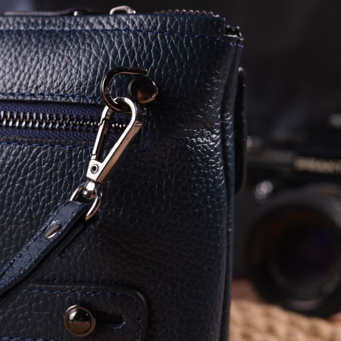 Сумка Canpellini Из натуральной кожи Синяя (21550) изображение 11