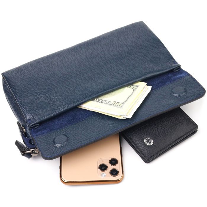 Сумка Canpellini Из натуральной кожи Синяя (21550) изображение 8