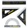 Линейка Kite набор: линейка 15 см, 2 угольника, транспортир DC Comics (DC25-282)