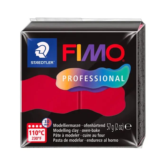 Пластика Fimo Professional, Кармінова, 57г (4007817163443)