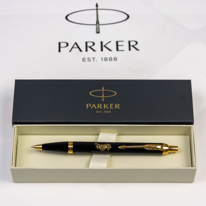 Ручка шариковая Parker IM 17 ZODIAC Black GT BP Деревянный дракон (22032_Z302y) изображение 7