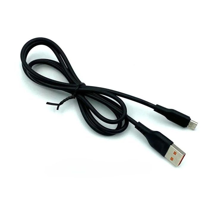 Дата кабель USB 2.0 AM to Micro 5P 1.0m 2.4A silicone black Denmen (DM-D01V-BK) изображение 4