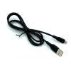 Дата кабель USB 2.0 AM to Micro 5P 1.0m 2.4A silicone black Denmen (DM-D01V-BK) изображение 4