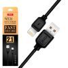 Дата кабель USB 2.0 AM to Lightning 1.0m 2.1A black XO (NB36-L-1-BK) изображение 2