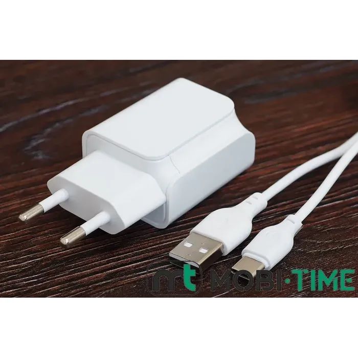 Зарядное устройство XO 2xUSB + cable USB-C white (XO-L35-TC) изображение 4
