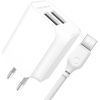 Зарядное устройство XO 2xUSB + cable USB-C white (XO-L35-TC)