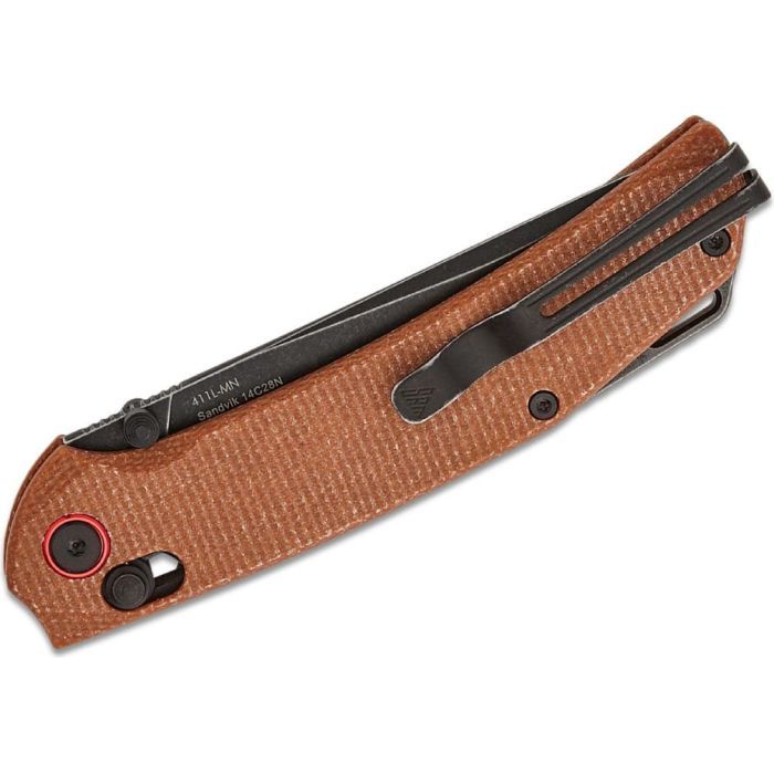 Нож SRM Asika, Sandvik 14C28N, мікарта, чорно-коричневий (411L-MN) изображение 4 Нож SRM Asika, Sandvik 14C28N, мікарта, чорно-коричневий (411L-MN) изображение 4