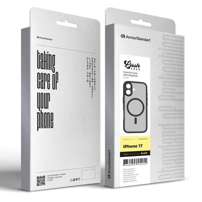 Чехол для мобильного телефона Armorstandart Lush MagCase Apple iPhone 17 Black (ARM87480) изображение 3