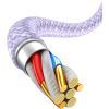 Дата кабель USB 2.0 AM to Lightning 1.0m 2.4A purple Baseus (CALD000405) зображення 4