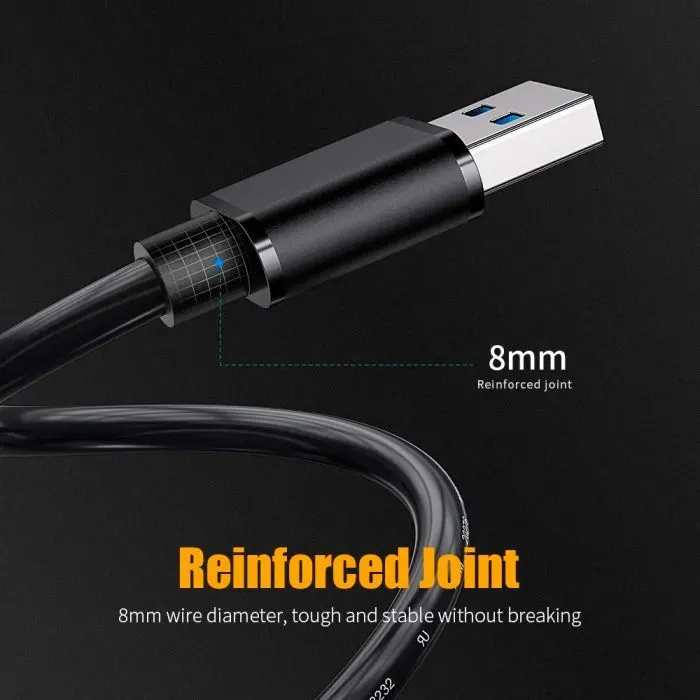 Дата кабель USB 3.0 AM/AM 2.0m 5Gbps black Essager (EXCAA-YTD01) зображення 8