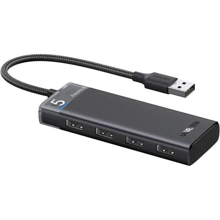 Концентратор Ugreen USB 3.0 to 4xUSB 3.2 Gen1 CM653 black (15548)