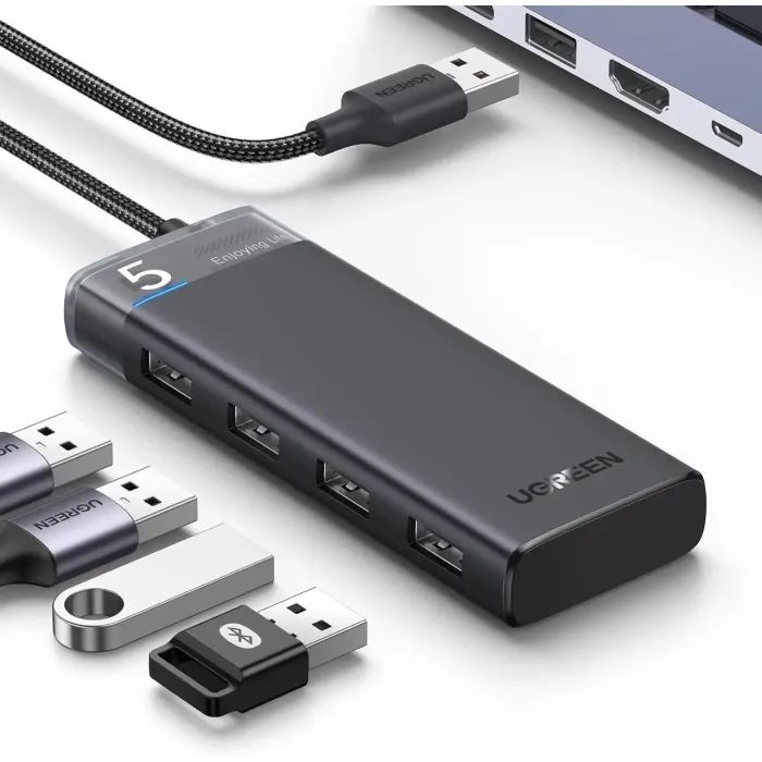 Концентратор Ugreen USB 3.0 to 4xUSB 3.2 Gen1 CM653 black (15548) изображение 2